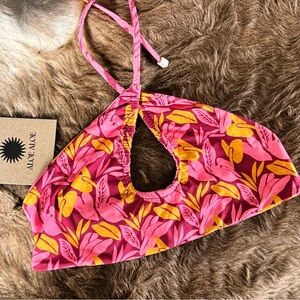 REVOLVE: Aloe & Aloe Lychee Reversible Keyhole Bikini Top Size M NWT